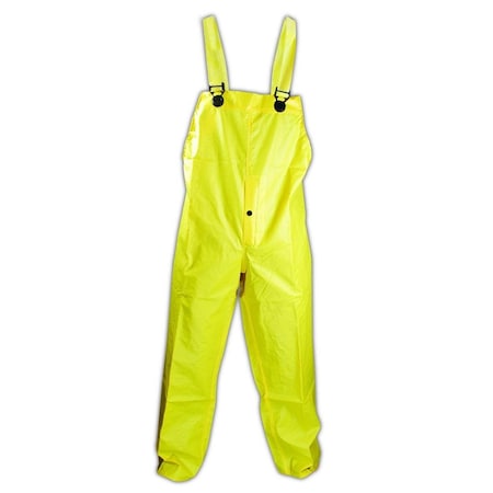 Magid Rain Bib Pants, Pvc, Yellow, Size 2XL P7819-XXL